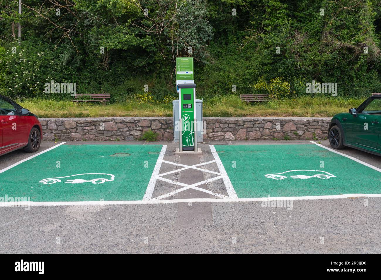 Scottish Power Recharge charging point for electric vehicles in the Creek car park in