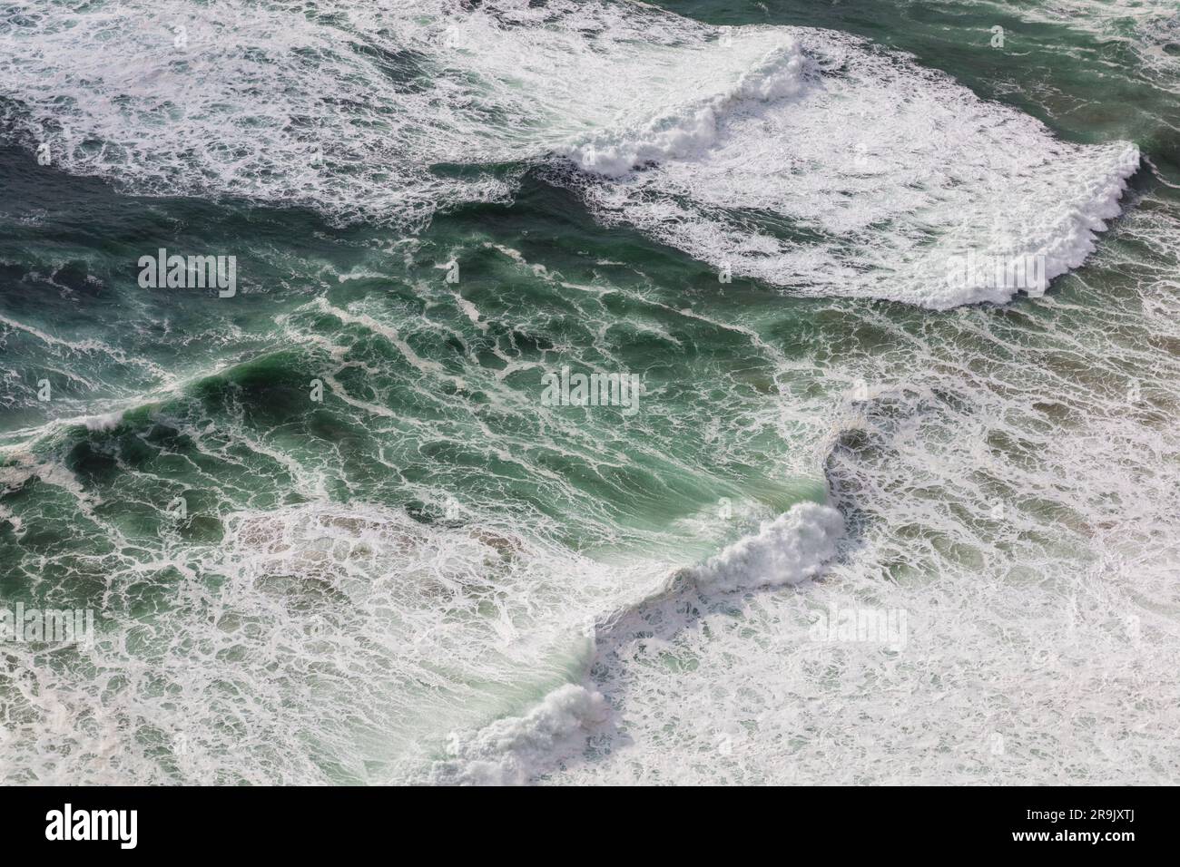 Breaking waves and surf, Oregon coast, USA Stock Photo