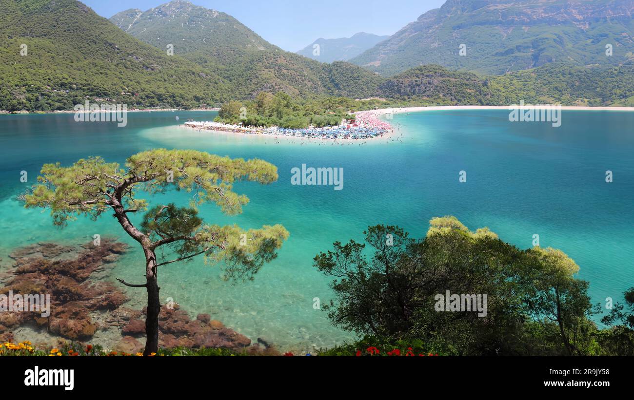 Olu Deniz is one of the many inlets on the southern coast of Turkey Stock Photo
