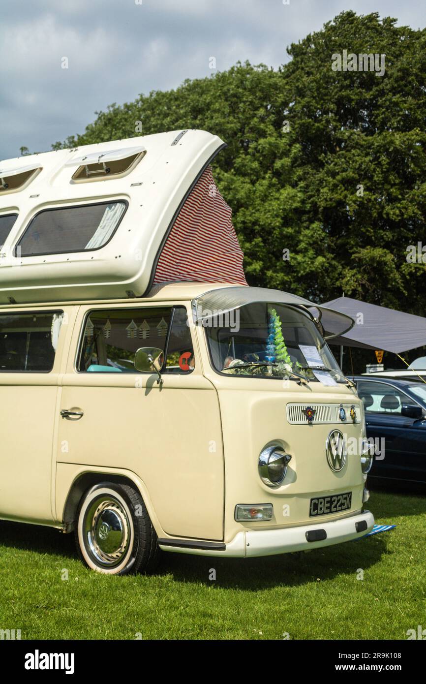 Volkswagen camper van. Burnley Classic Car Show 2023. Stock Photo