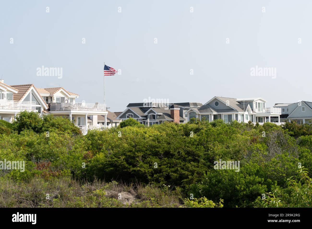Avalon, New Jersey – June 17, 2023: Beautiful Avalon, New Jersey beach block houses Stock Photo