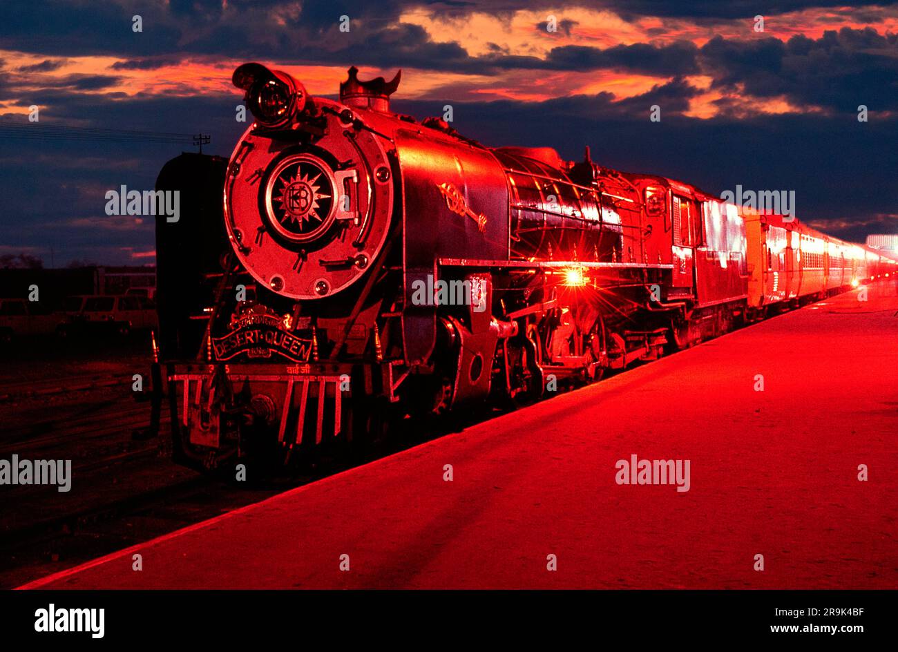 India Rajastan the luxury tourist train ' Palace on Wheels' Stock Photo
