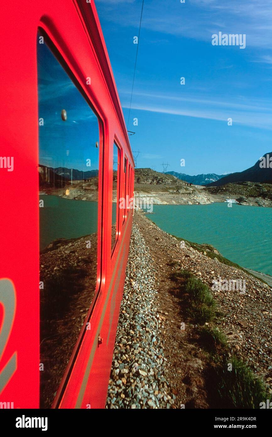 Swiss The Historic Rhaetian Railway Stock Photo