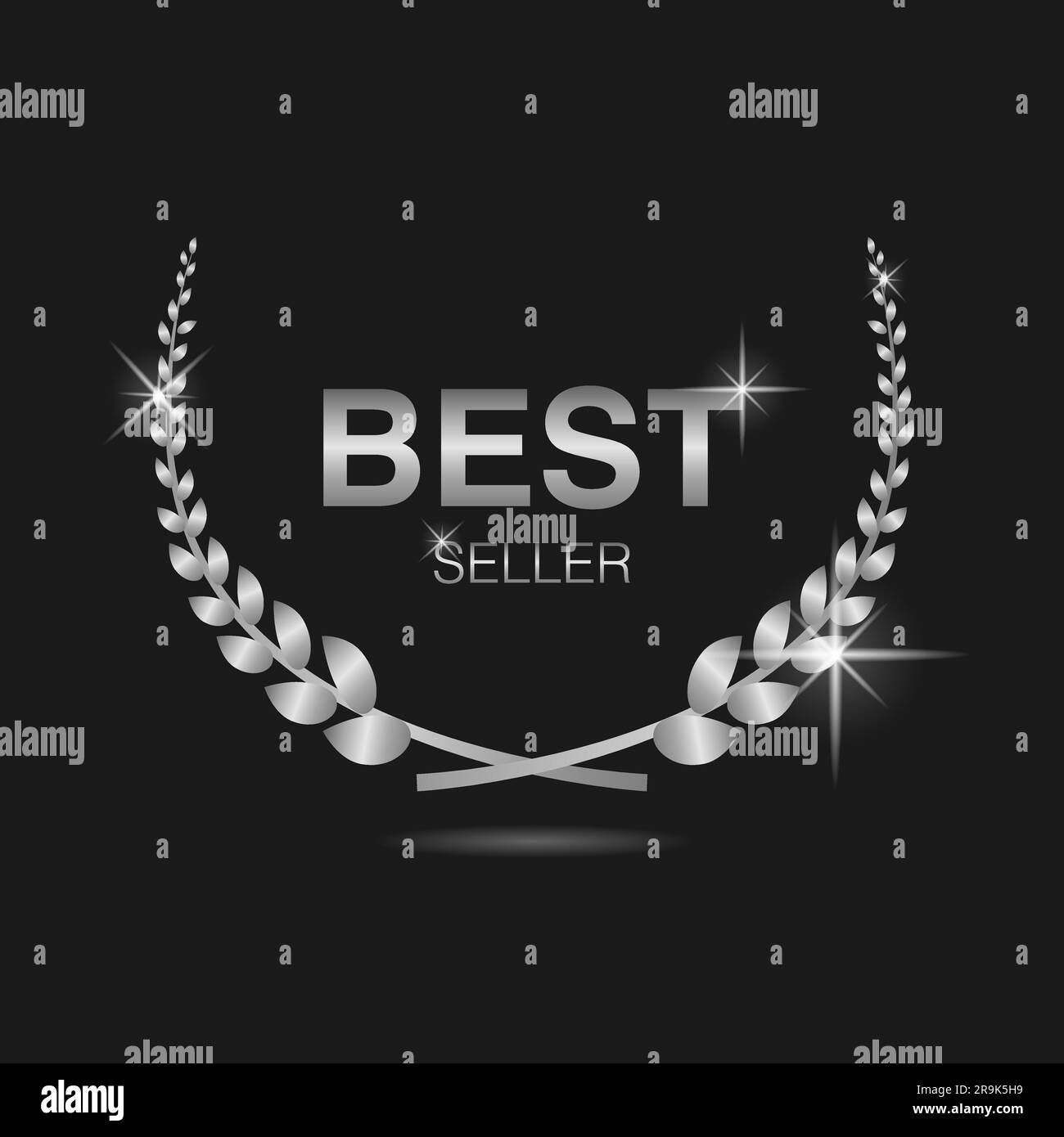 Best seller Silver laurel wreath label Stock Vector Image & Art - Alamy
