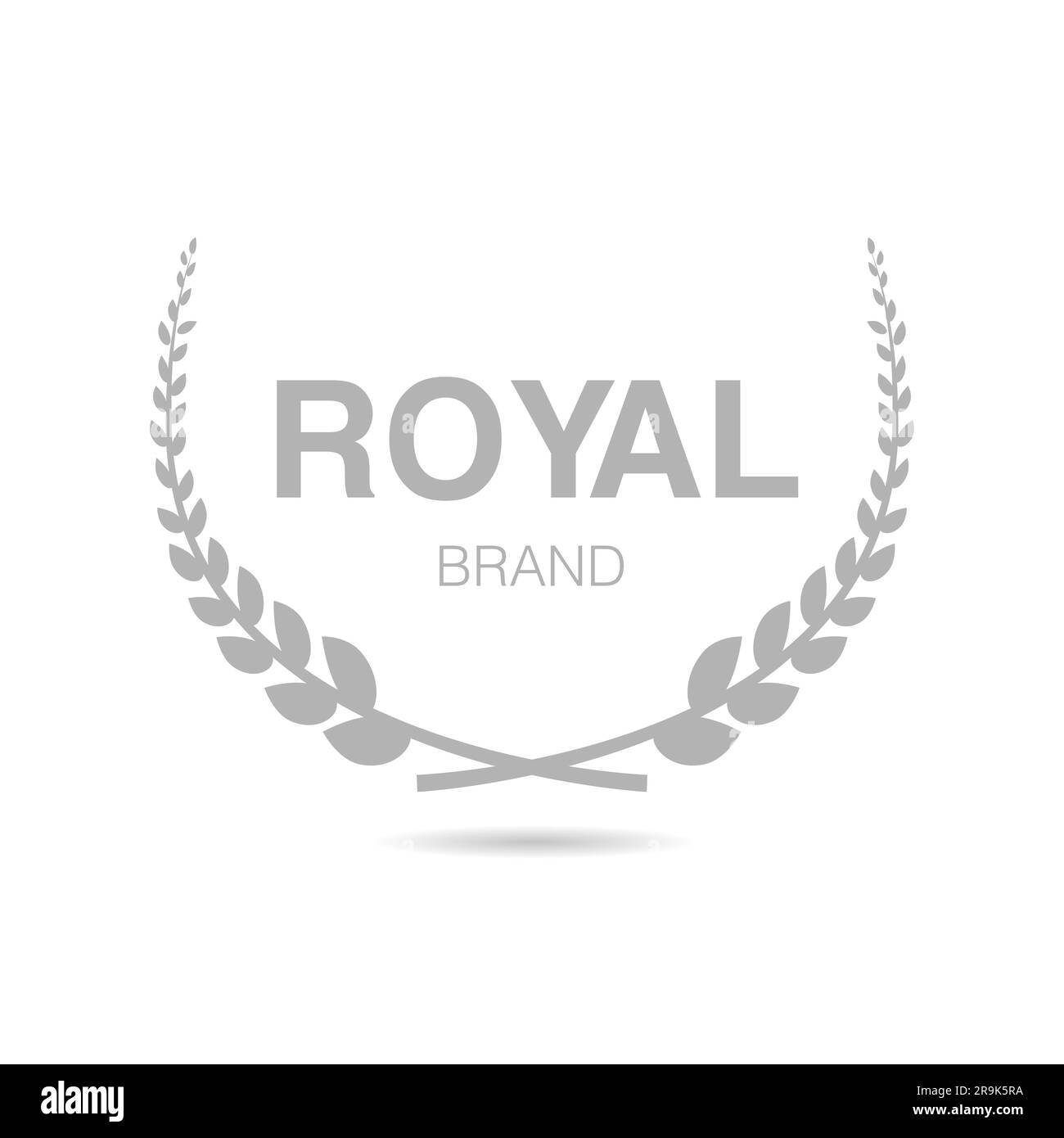 Royal brand laurel wreath vector label Stock Vector