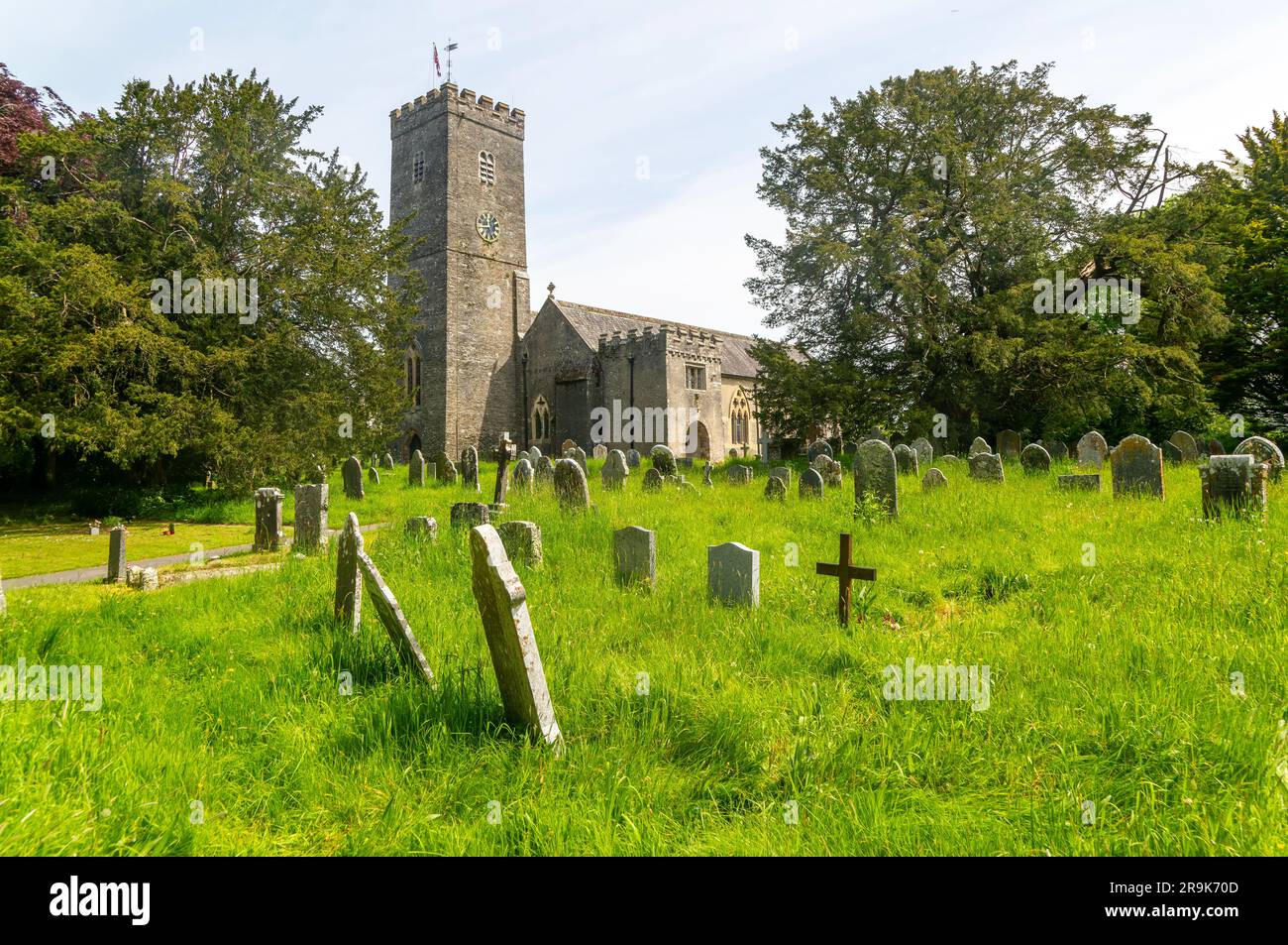 Village parish church of Saint Paul de Leon, Staverton, south Devon, England, UK Stock Photo