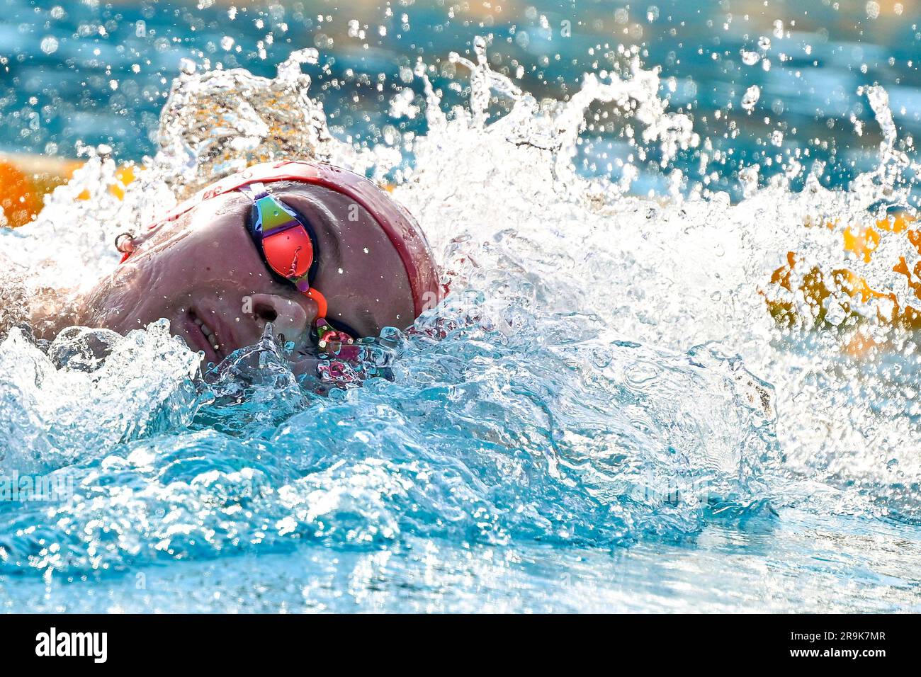 Katie Shanahan of Great Britain competes in the 400m Individual Medley Women Final during the 59th Settecolli swimming meeting at stadio del Nuoto in Stock Photo