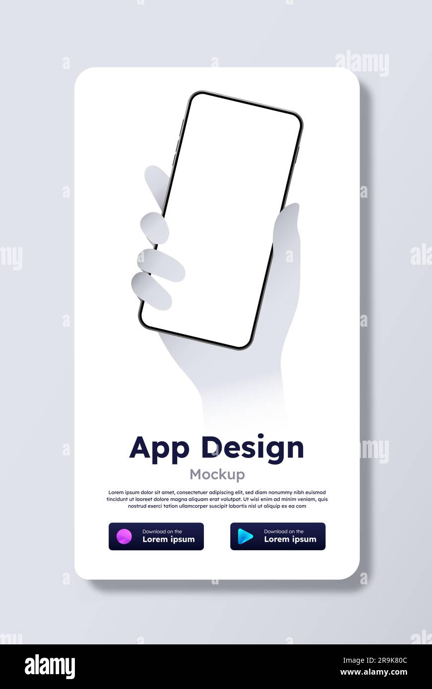 Download application white banner Stock Vector