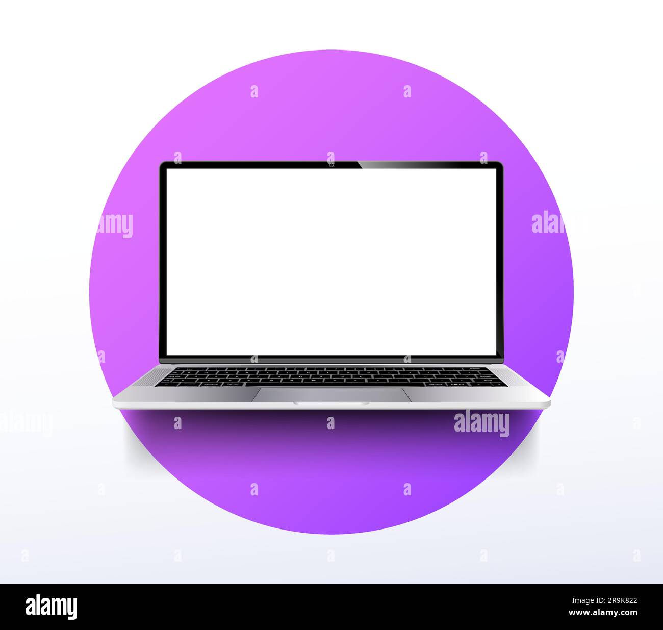 Laptop mockup with blank screen concept Stock Vector
