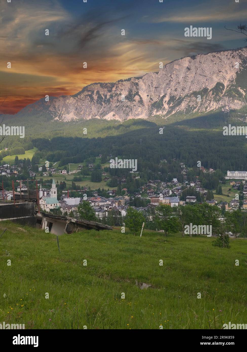 Dolomites mountains in the north of Italy at sunset Stock Photo - Alamy