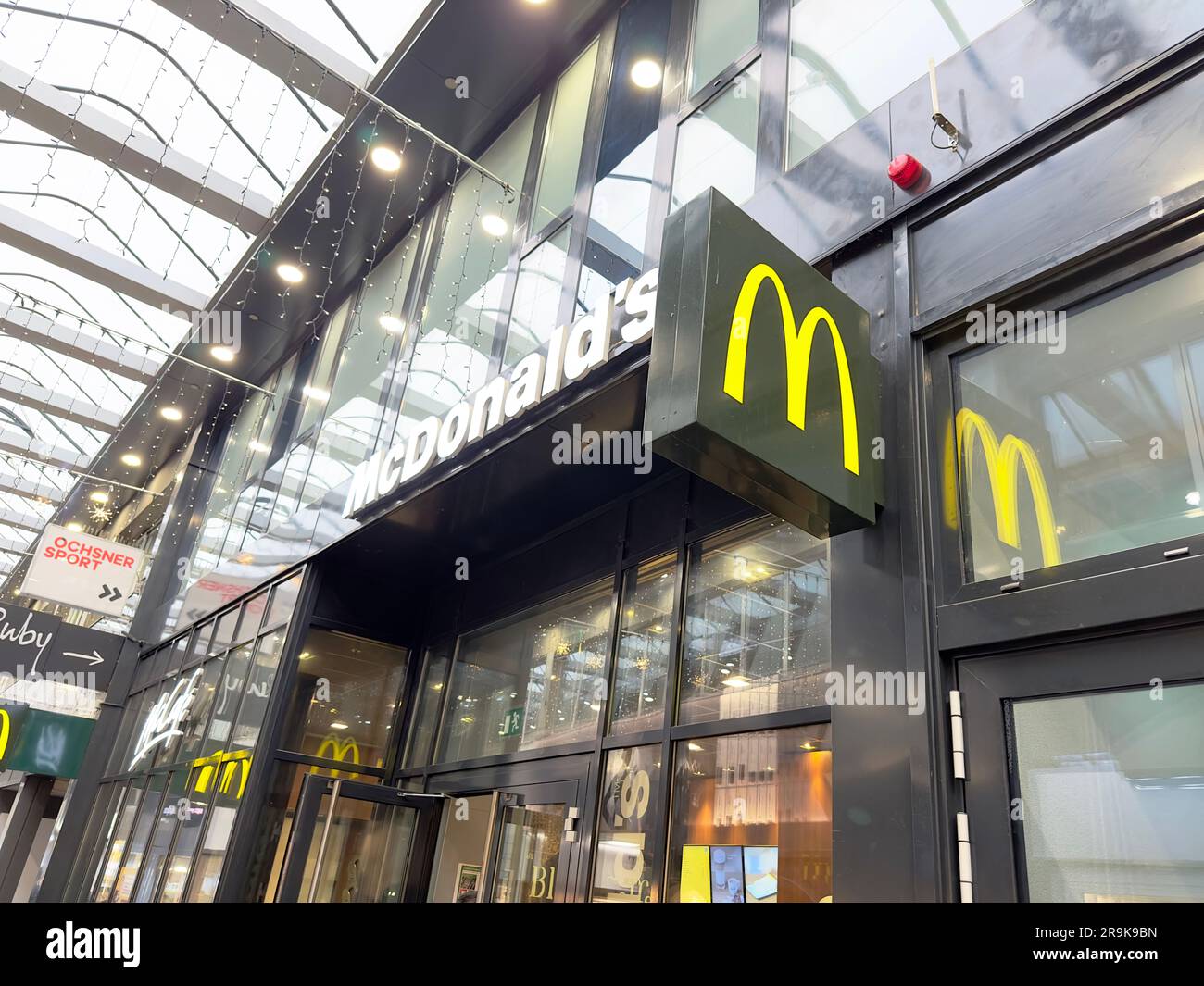 Geneva, Switzerland Jan 14, 2023. McDonald's restaurant logo in