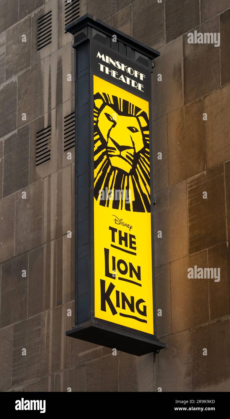the Lion King on Broadway at the Minskoff theatre in Manhattan NYC
