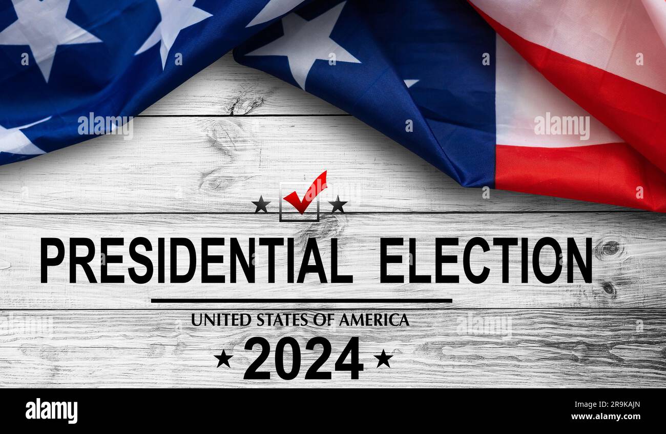 American flag and a red circle on November 5 Presidential Election Day