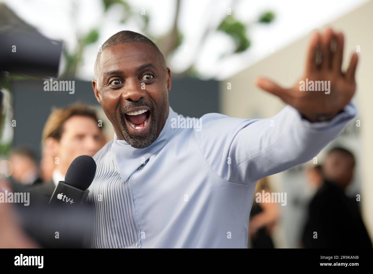 Idris Elba attending the world premiere of Apple TV+ series Hijack, at