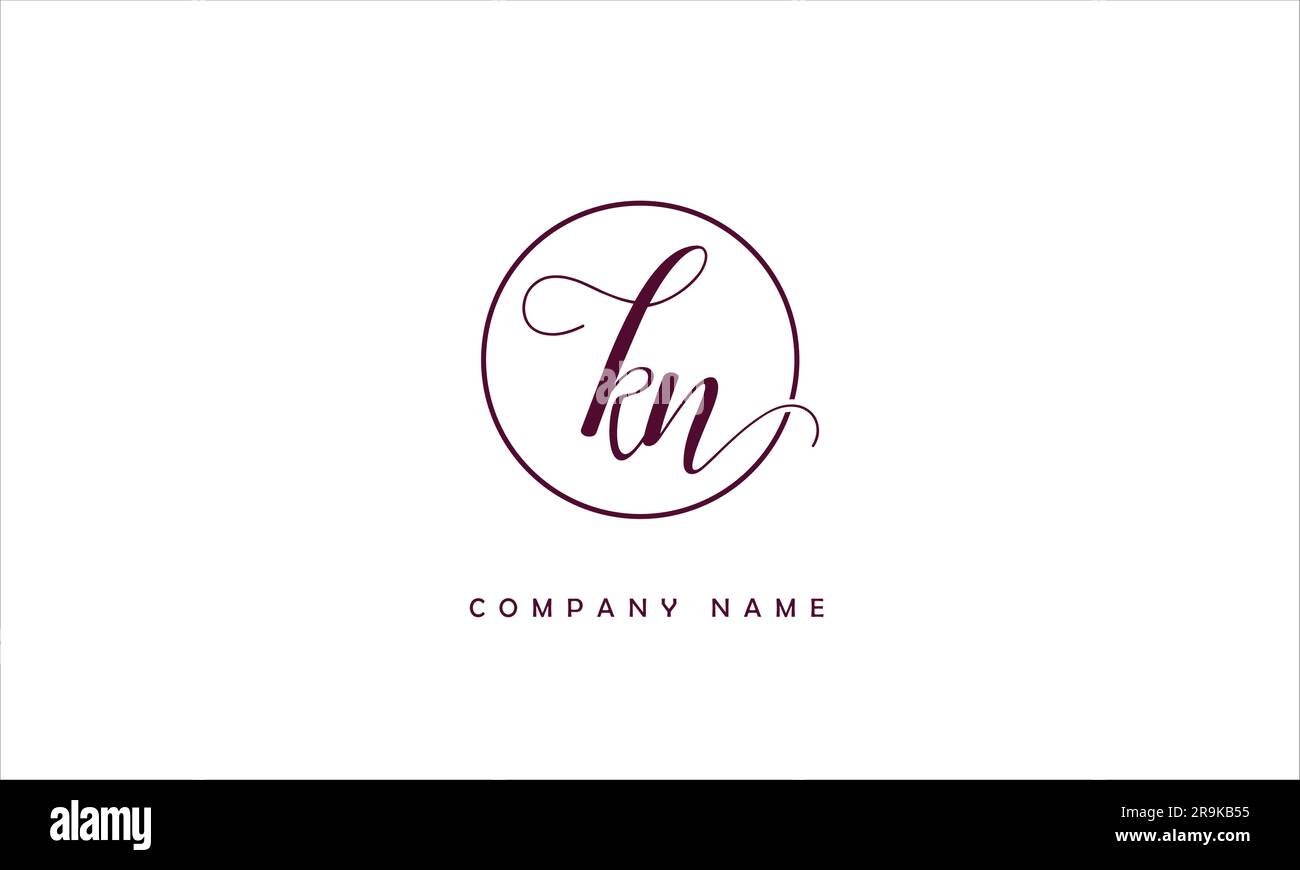 KN, NK Abstract Letters Logo Monogram Stock Vector