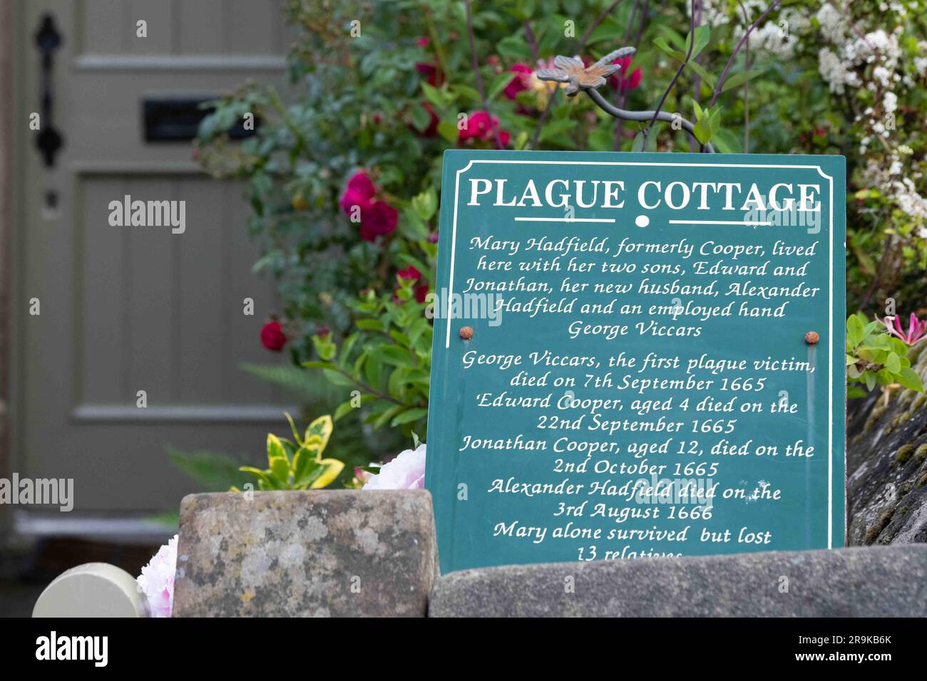 Plague Cottage, Eyam, Derbyshire, England, UK Stock Photo