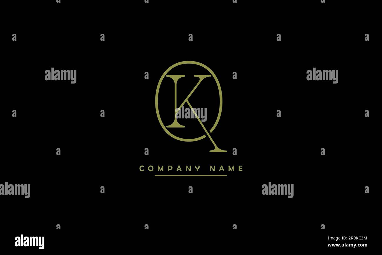 KO, OK Abstract Letters Logo Monogram Stock Vector