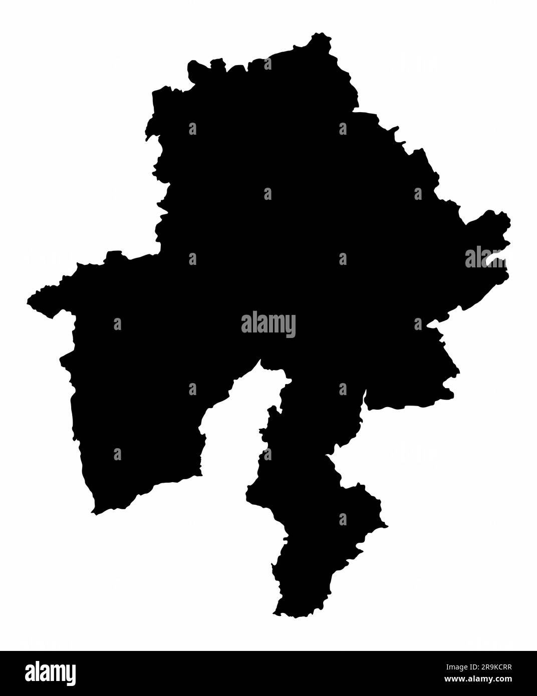 Namur map silhouette isolated on white background, Belgium Stock Vector