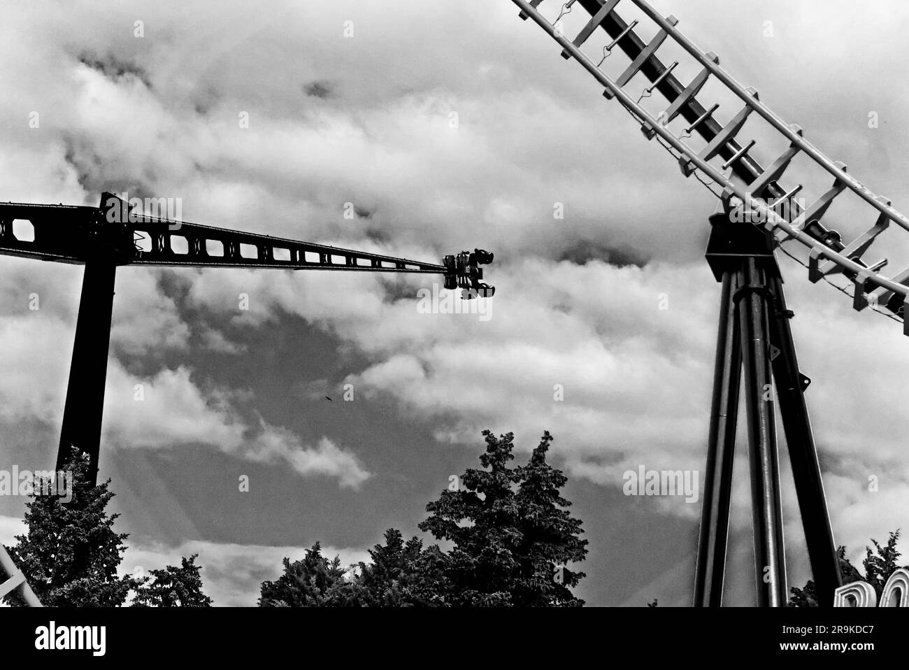 Pendelum as a ride on Prater Stock Photo