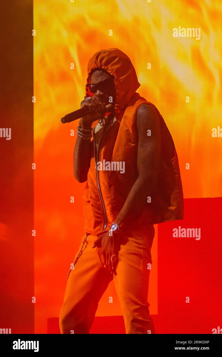 Wizkid, Nigerian singer songwriter plays an afrobeat and dancehall pop