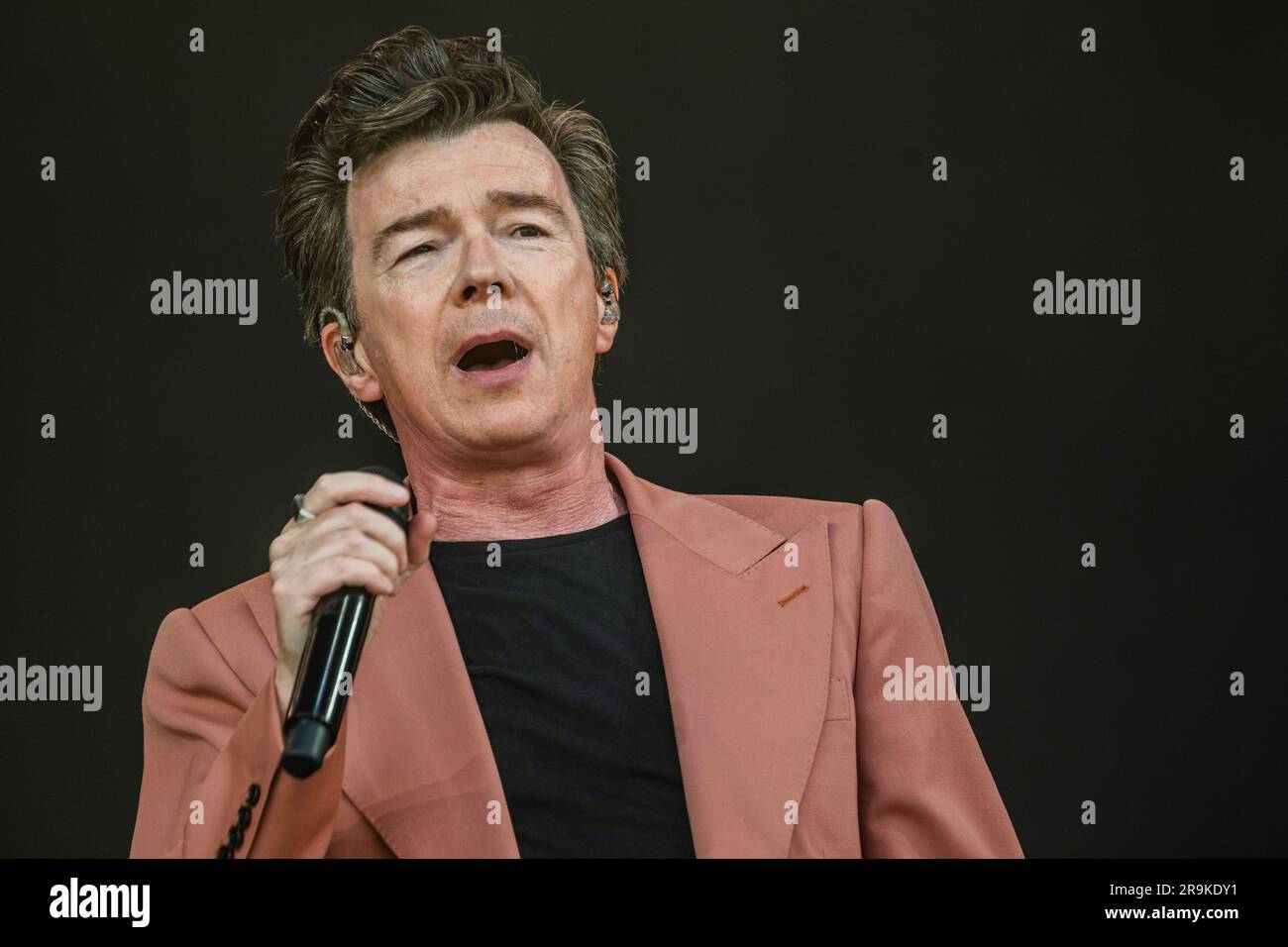 Rick Astley Plays The Pyramid Stage Saturday At The 2023 Glastonbury 