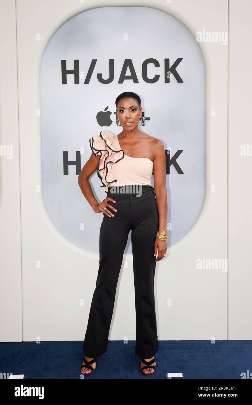 Christine Adams attends the Hijack premiere, in London, Tuesday, June ...