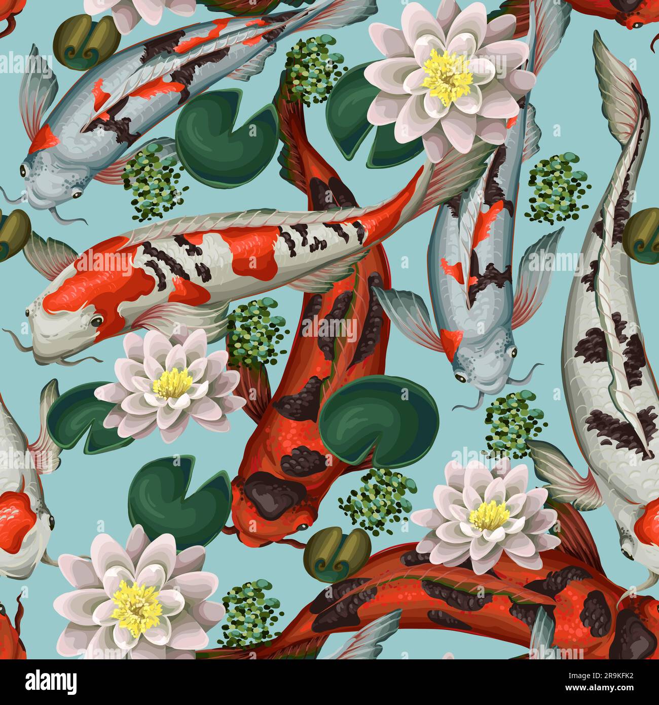 Pond garden japanese Stock Vector Images - Alamy