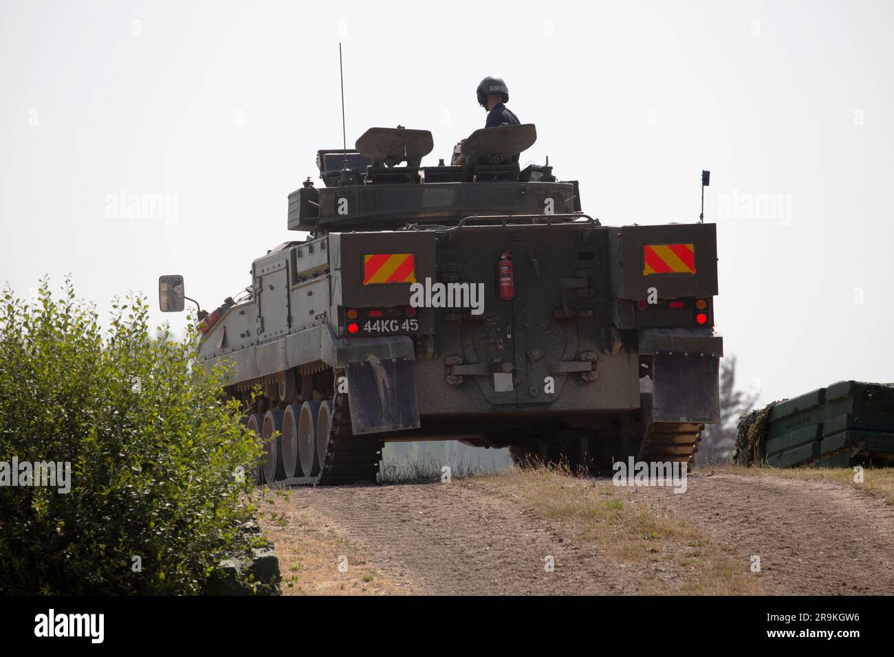 British army Warrior infantry support vehicle, Tankfest 23, Bovington, UK Stock Photo