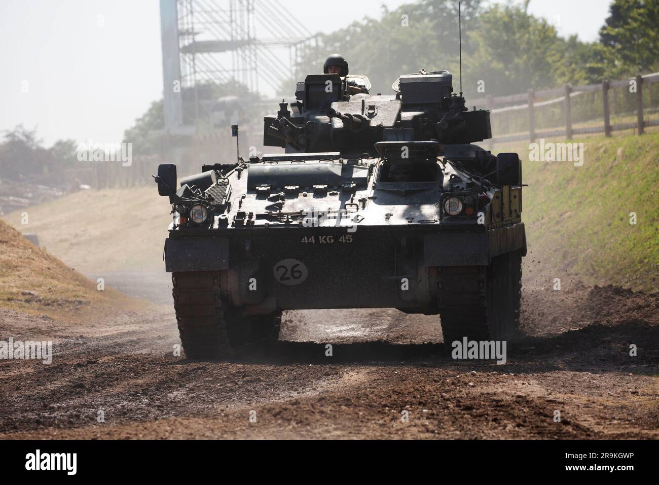 British army Warrior infantry support vehicle, Tankfest 23, Bovington, UK Stock Photo