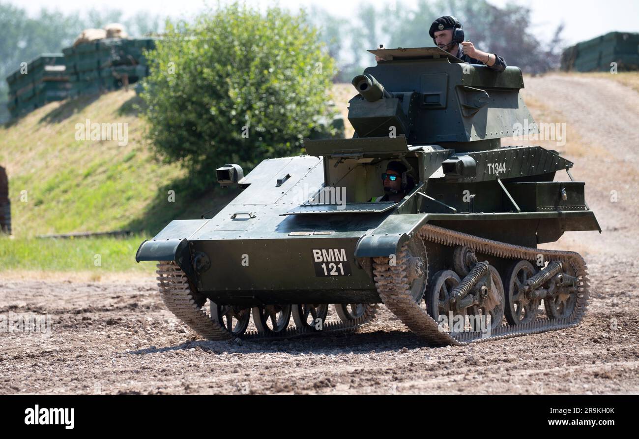 Vickers-Armstrong Light Tank Mk VI, Tankfest 23, Bovington, UK Stock Photo