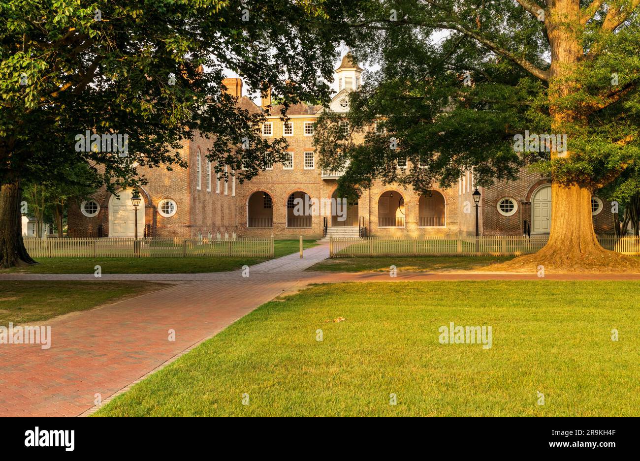 Back view of Wren building at William and Mary college in Williamsburg