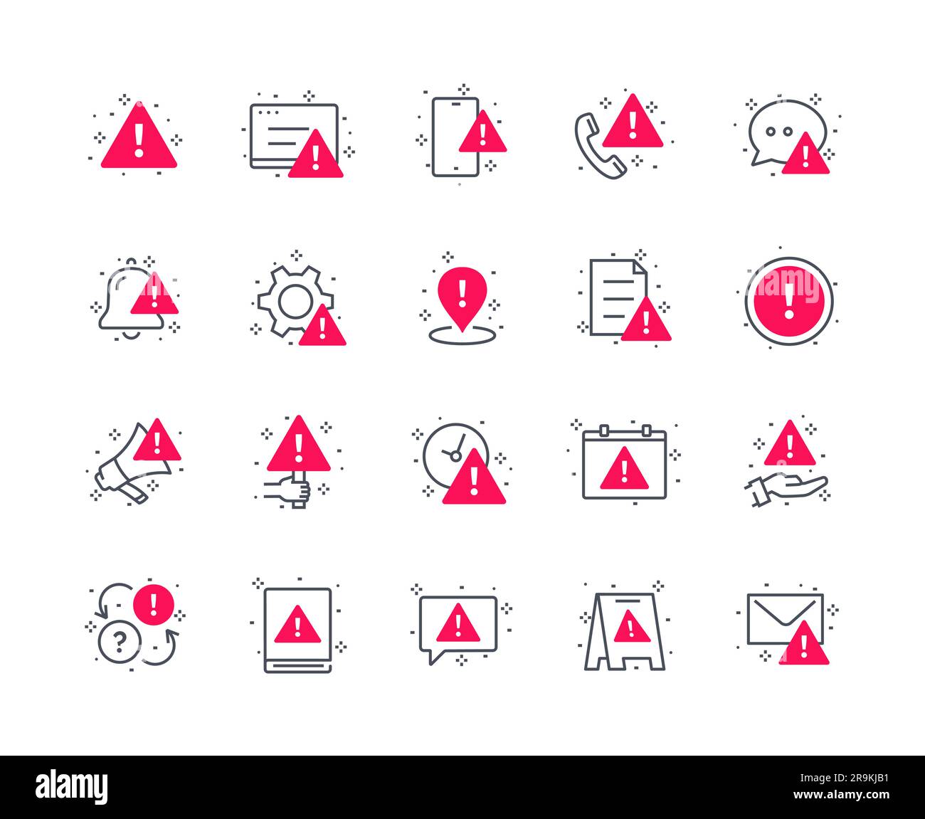 Color line triangle warning hi-res stock photography and images - Alamy