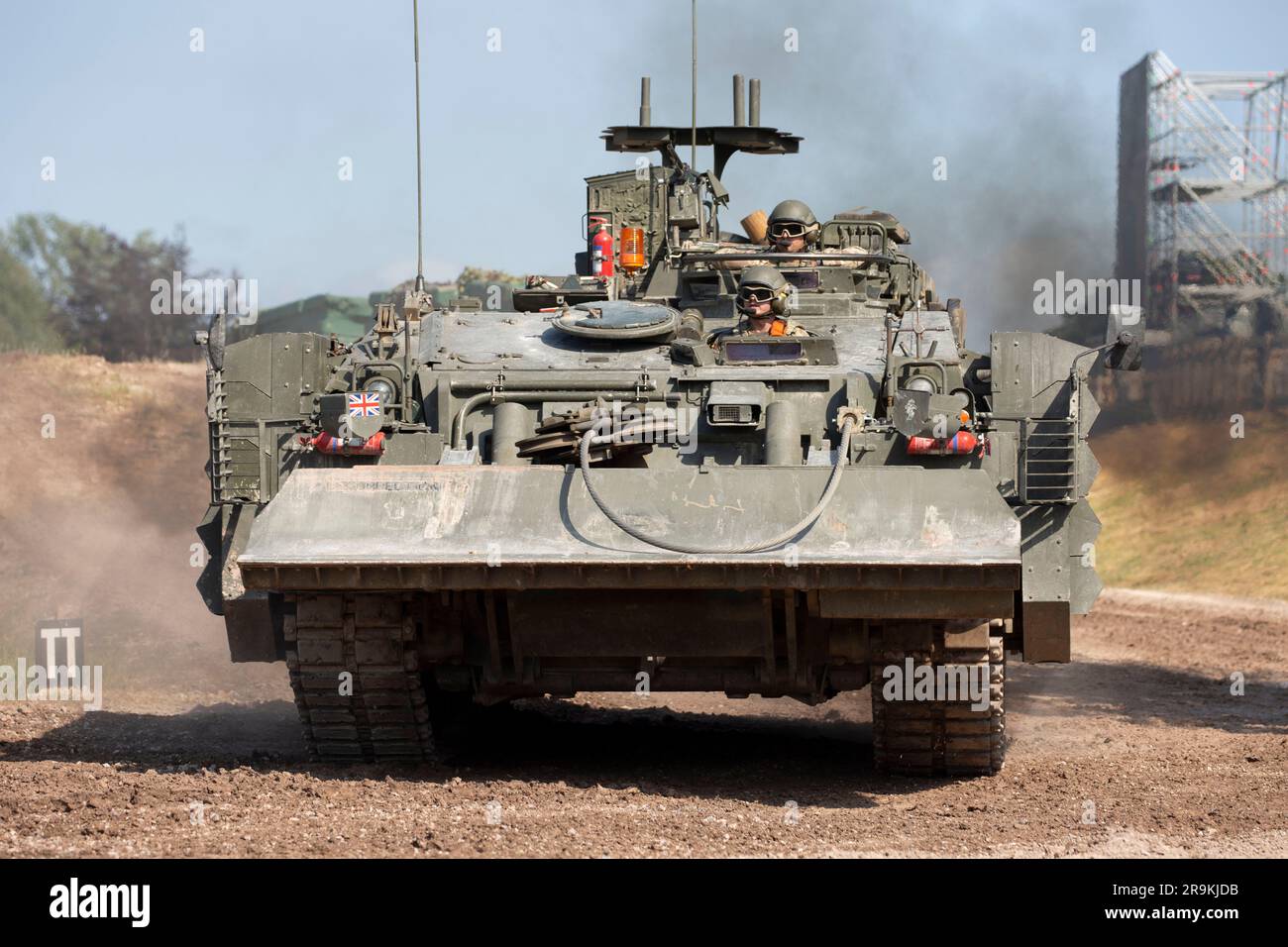 Challenger Armoured Repair and Recovery Vehicle CRARRV, British Army Tankfest 23, Bovington UK Stock Photo