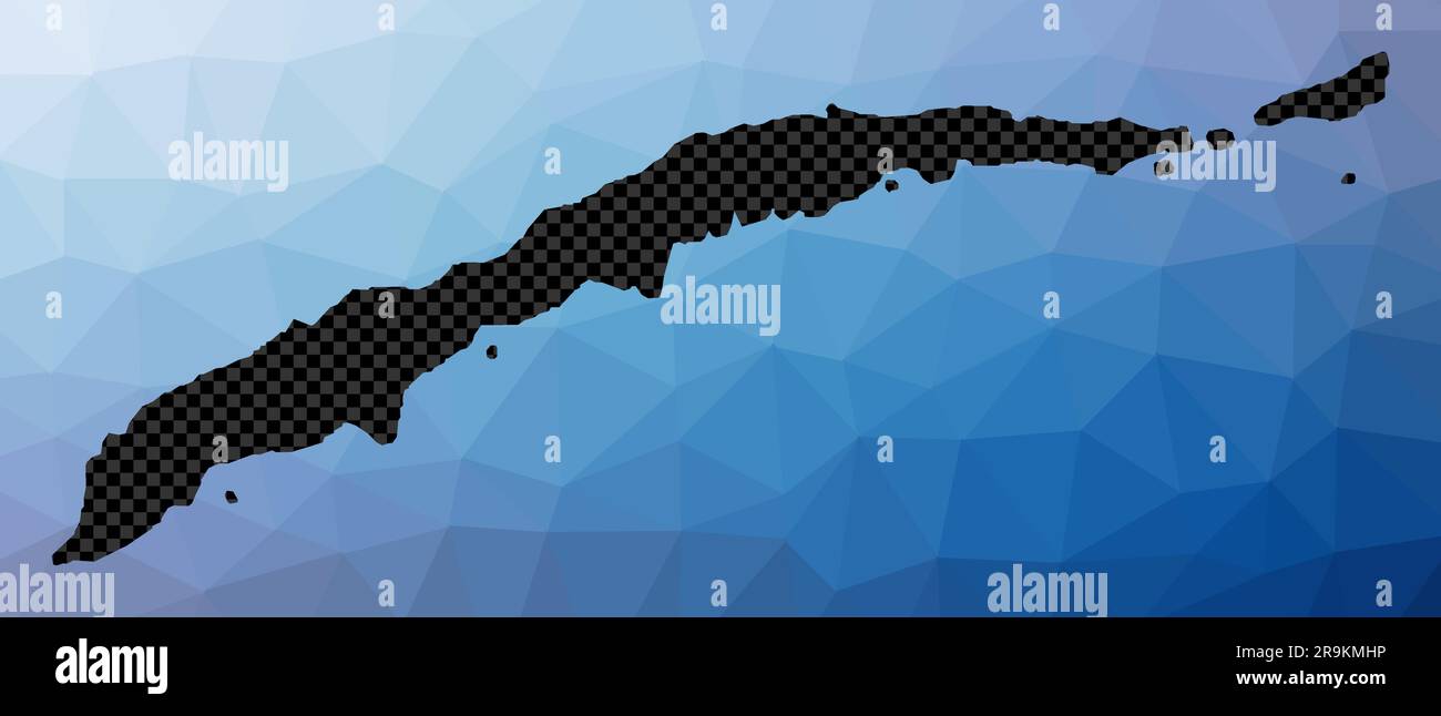 Roatan geometric map. Stencil shape of Roatan in low poly style ...
