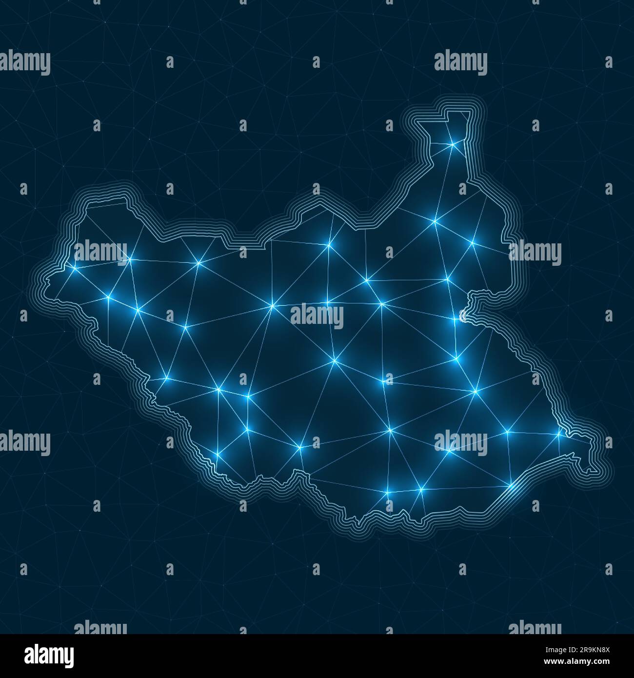 South sudan digital map hi-res stock photography and images - Alamy