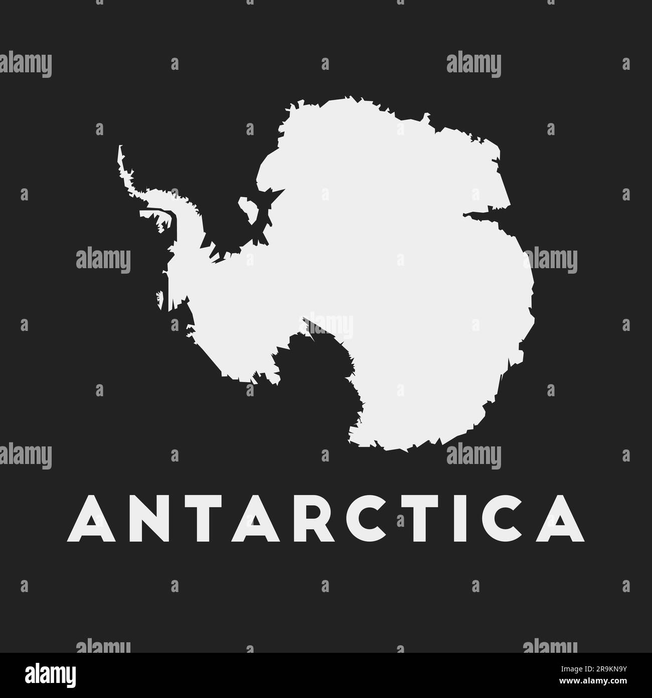 Antarctica icon Country map on - Antarctica Icon Country Map On Dark Background Stylish Antarctica Map With Country Name Vector Illustration 2R9KN9Y 
