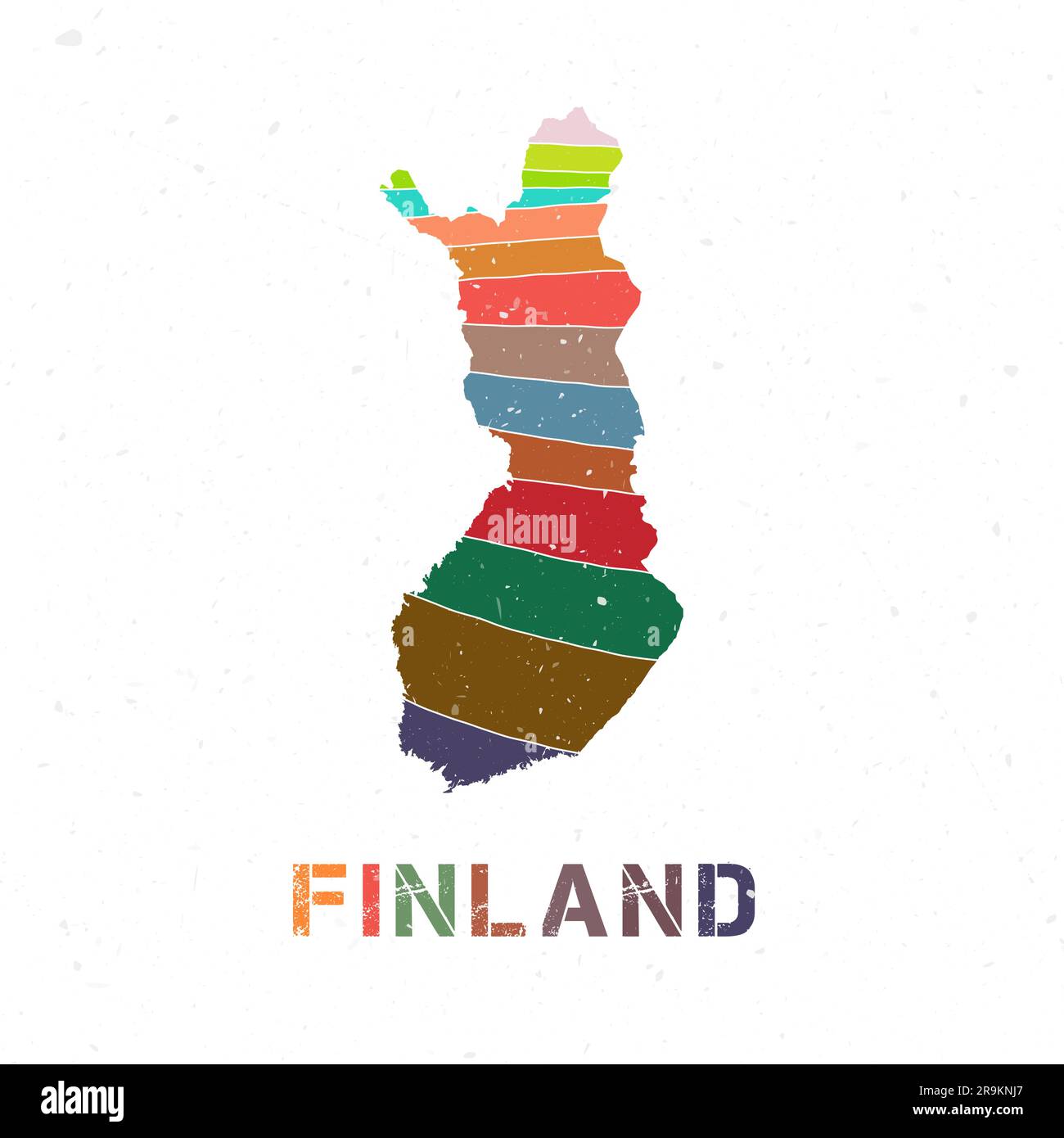 Finland map design. Shape of the country with beautiful geometric waves ...