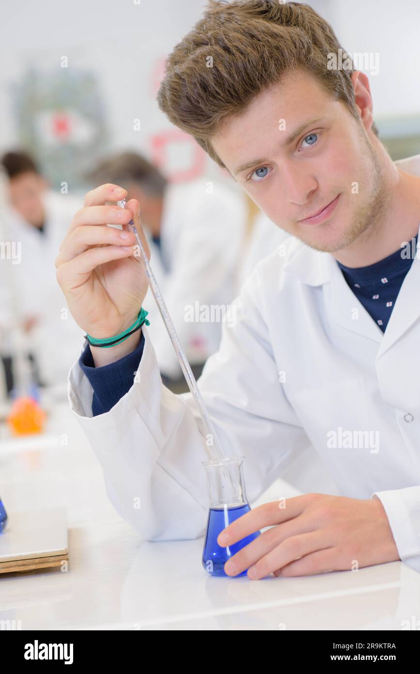 young man in the lab Stock Photo