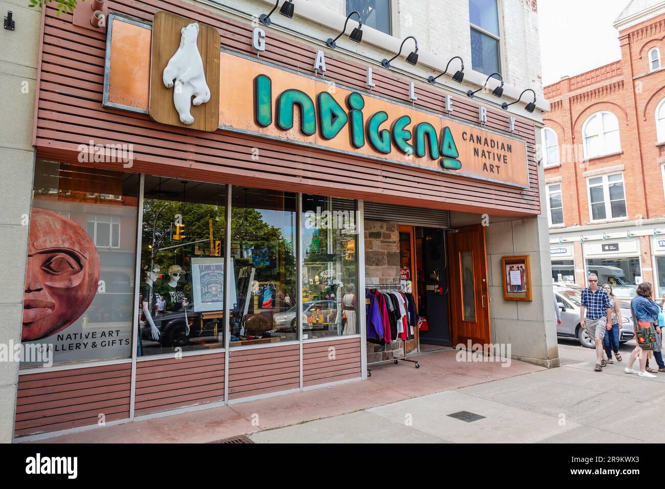 Gallery indigena is a local shop selling native art work in Stratford, Ontario, Canada Stock Photo
