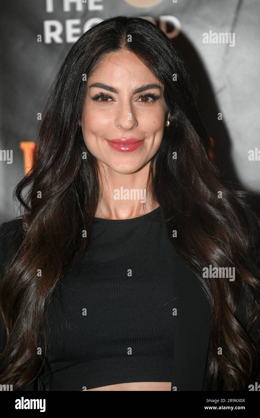 Riverside Studios, London, UK. 27th June, 2023. Assal Arian is an peloton-instructor attends the Press night of Tarantino Live: Fox Force Five and the Tyranny of Evil Men at Riverside Studios. Credit: See Li/Picture Capital/Alamy Live News Stock Photo