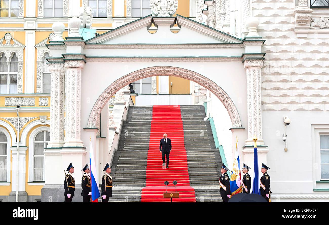 Putin Gaurd Russian President Vladimir Putin addressed service personnel from the ...