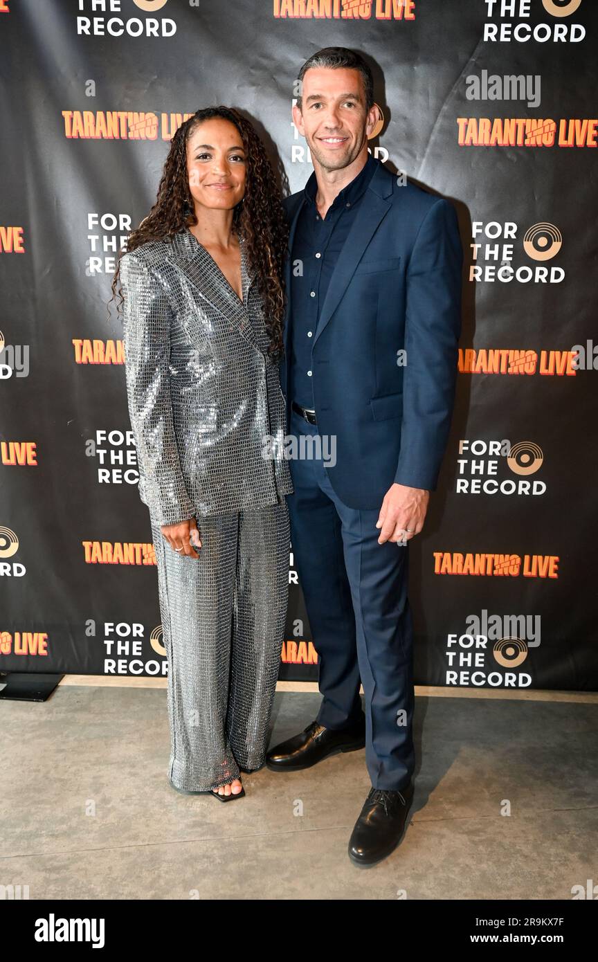 Riverside Studios, London, UK. 27th June, 2023. Jocelyn Thompson-Rule and BJ attends the Press night of Tarantino Live: Fox Force Five and the Tyranny of Evil Men at Riverside Studios Credit: See Li/Picture Capital/Alamy Live News Stock Photo