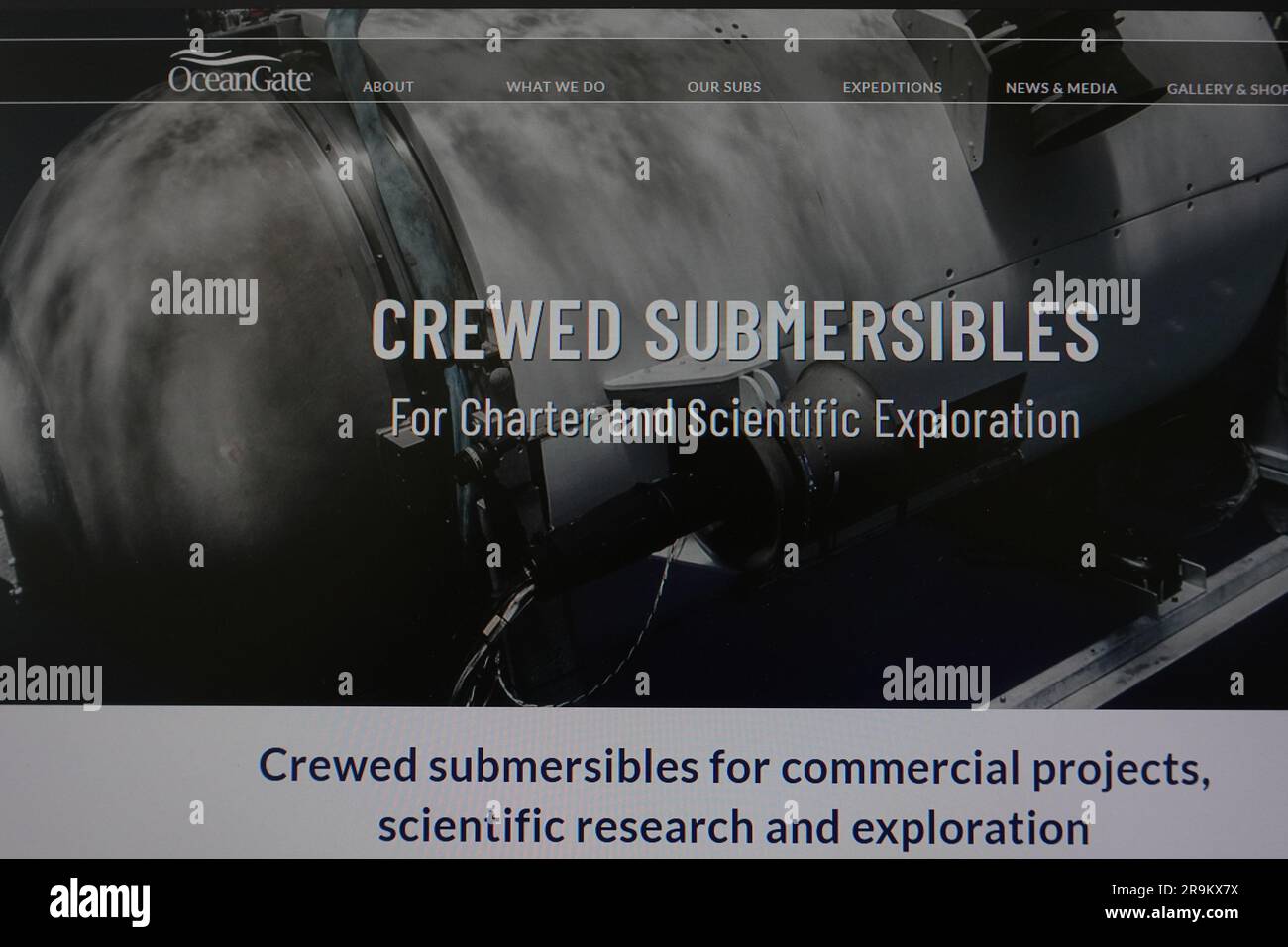 OceanGate website, an American private company focus on submersibles ...