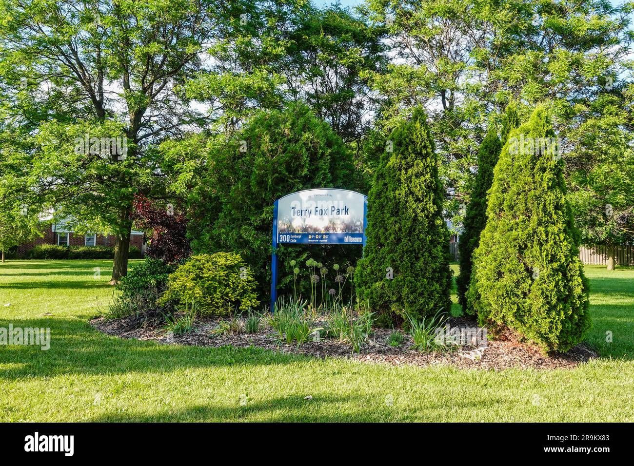 Terry fox park, in memory of Canadian athlete, humanitarian and cancer