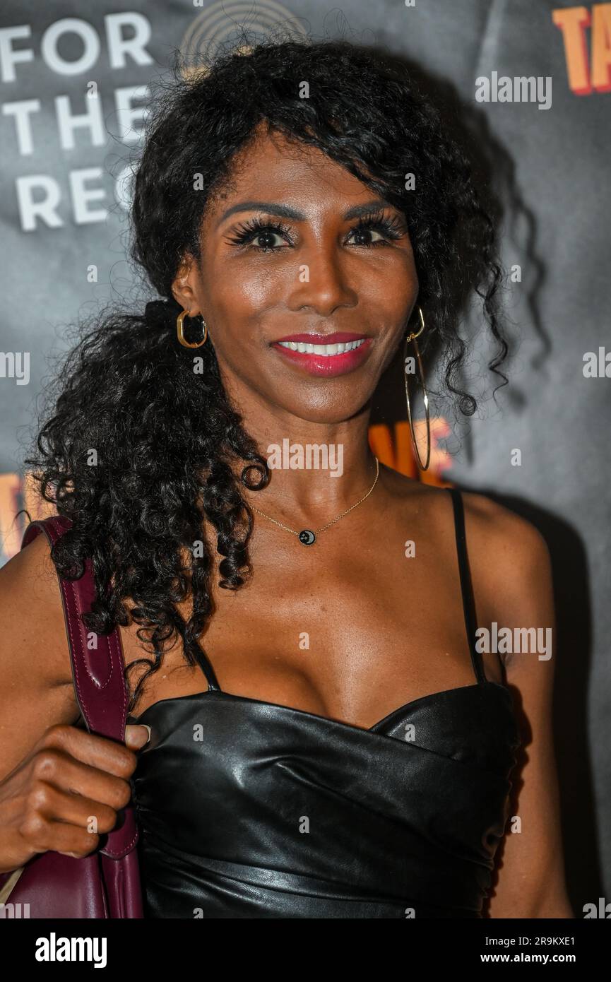 Riverside Studios, London, UK. 27th June, 2023. Sinitta, is a British singer, actress and television personality attends the Press night of Tarantino Live: Fox Force Five and the Tyranny of Evil Men at Riverside Studios. Credit: See Li/Picture Capital/Alamy Live News Stock Photo