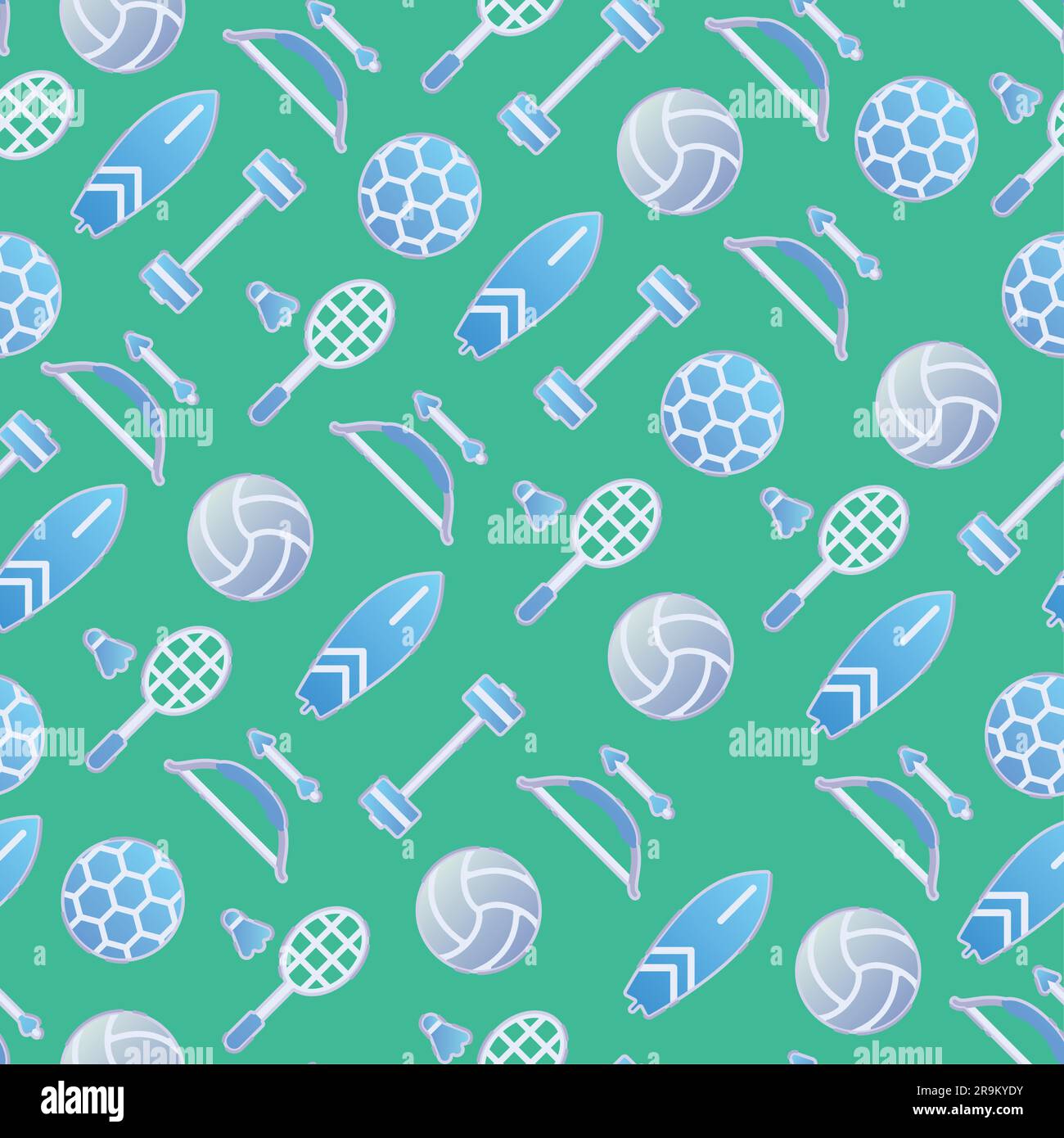 Colored seamless pattern background with sport icons Vector Stock ...