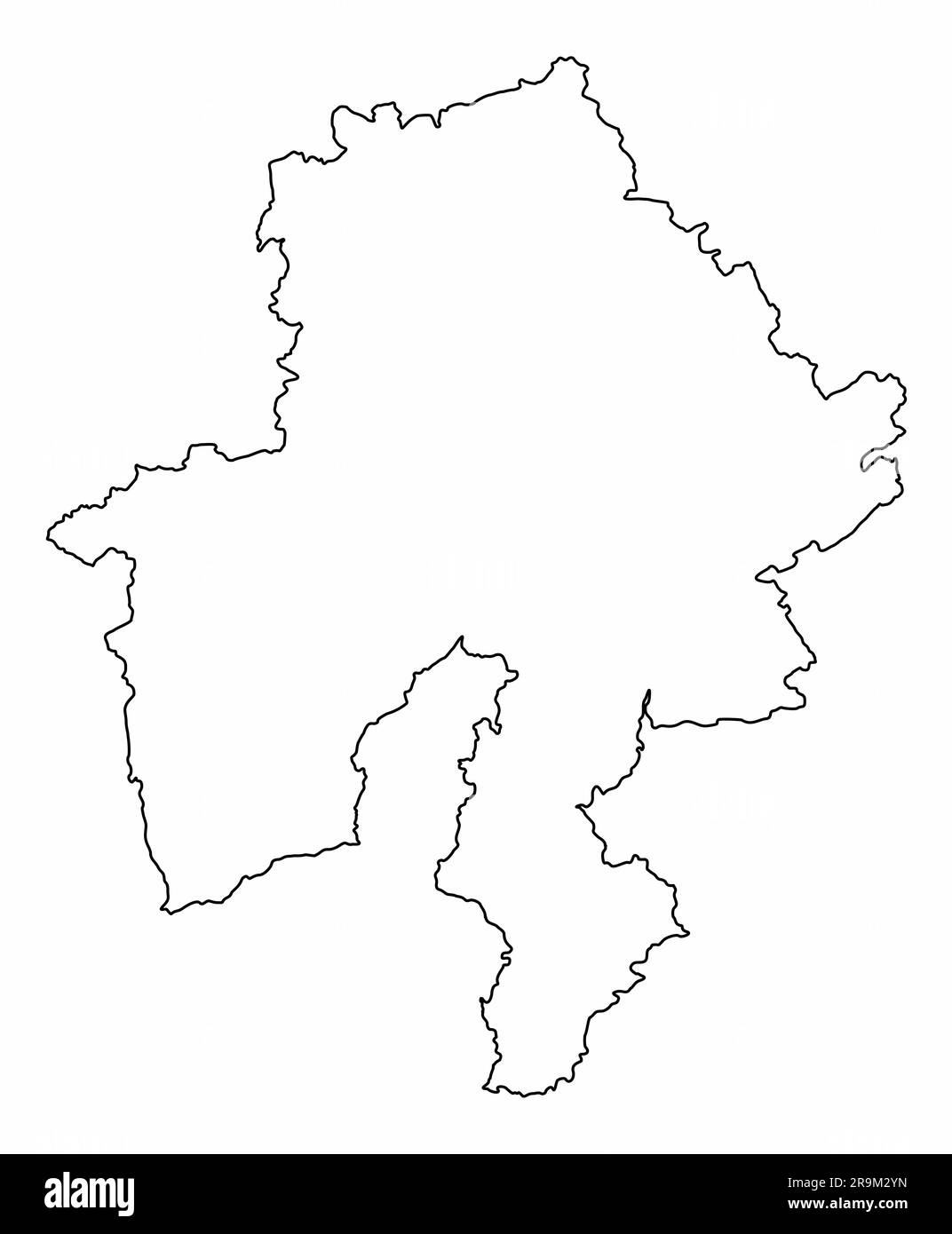 Namur map outline isolated on white background, Belgium Stock Vector