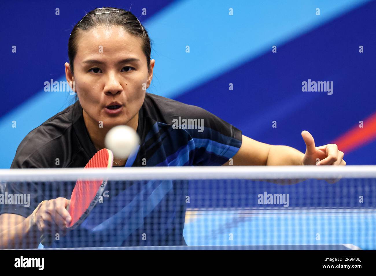 Krakow, Poland. 27th June, 2023. YANG Xiaoxin of Monaco fight against