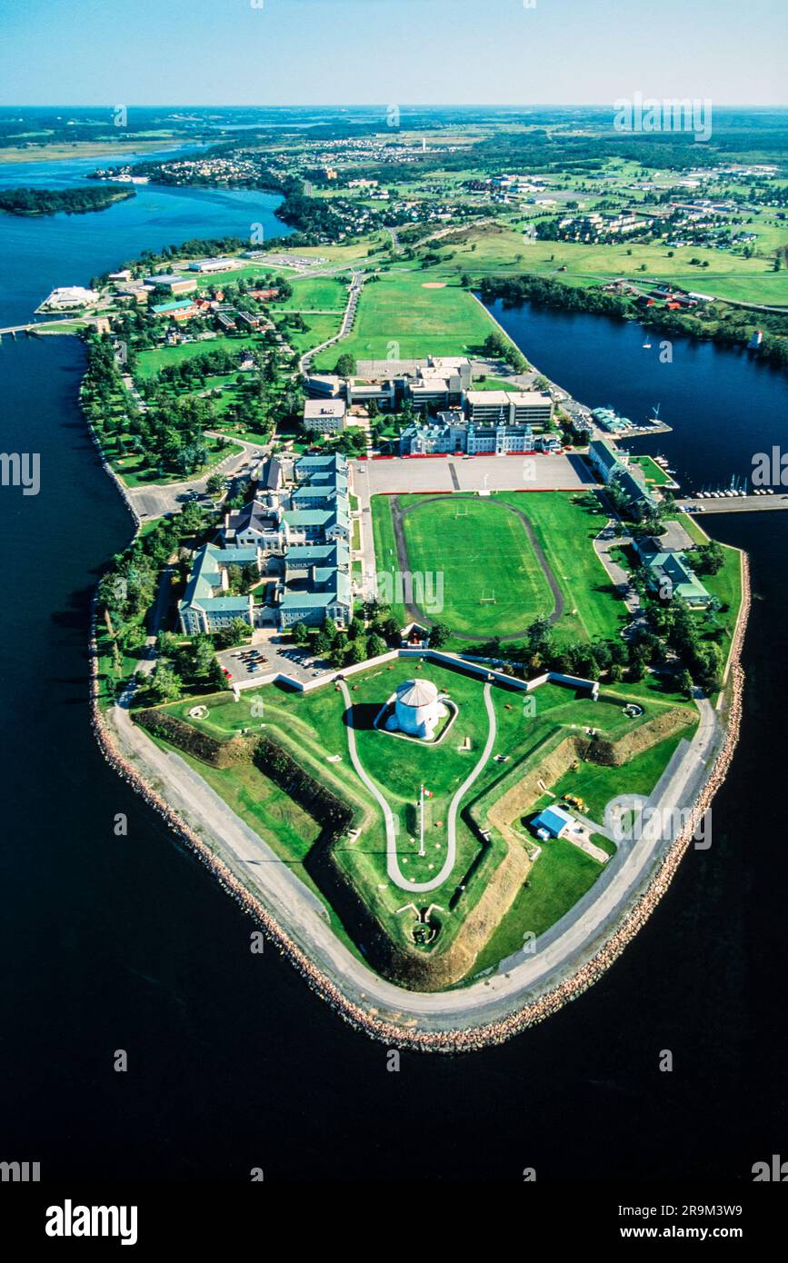 Aerial image of Old Fort Henry, Kingston, Ontario, Canada Stock Photo