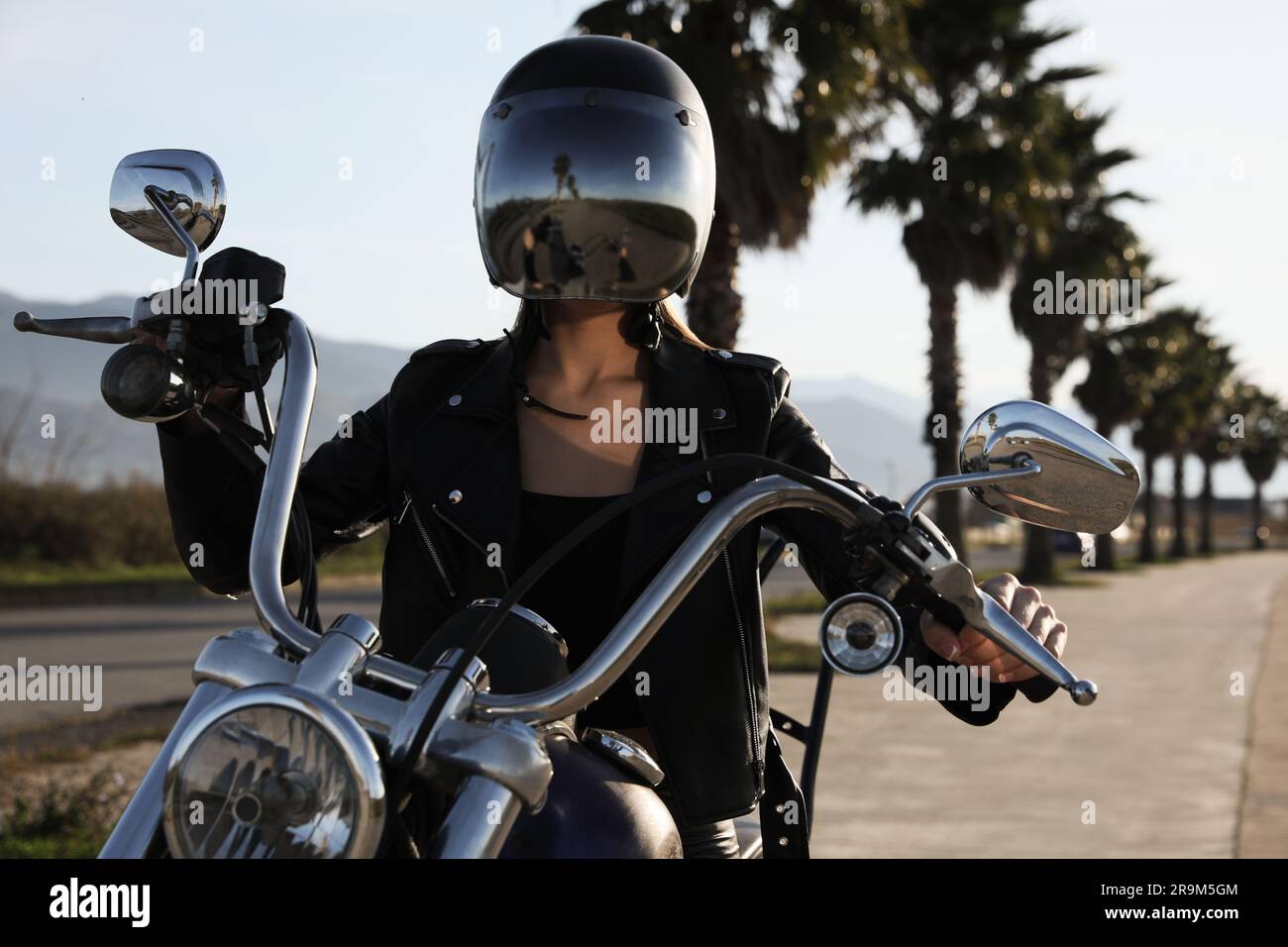 Portrait stylish woman in helmet hi-res stock photography and images ...